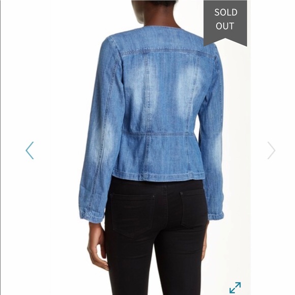 New Live a Little Open Jean Jacket - Picture 2 of 2